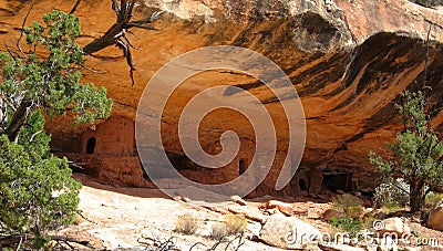 Historic Anasazi Cliff Dwelling Stock Photo