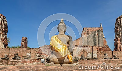 Historic architecture of Wat Phra Mahathat in Thailand Stock Photo