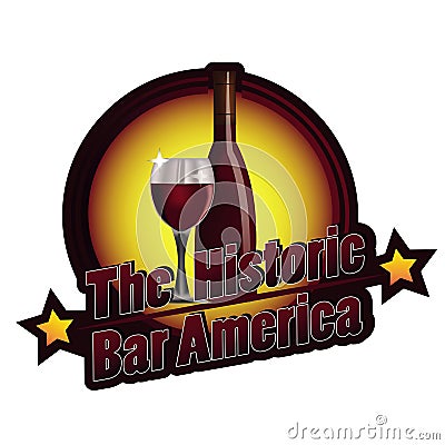 The Historic Bar America logo vector Vector Illustration