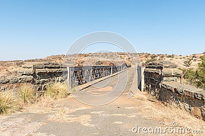 Historic Barkly bridge over the Vaal River Stock Photo