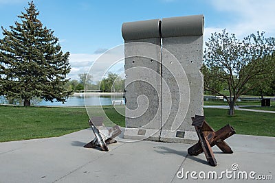 Berlin wall memorial, Rapid City, South Dakota Editorial Stock Photo