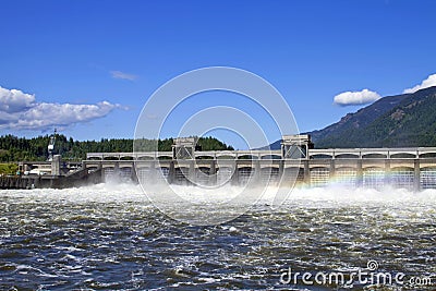 Historic Bonneville Dam 2 Stock Photo