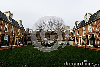 Historic Brick Buildings in Society Hill in Philadelphia, Pennsylvania Editorial Stock Photo