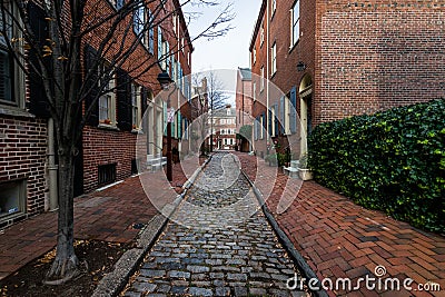 Historic Brick Buildings in Society Hill in Philadelphia, Pennsylvania Stock Photo