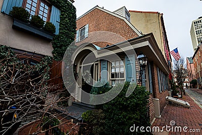 Historic Brick Buildings in Society Hill in Philadelphia, Pennsylvania Stock Photo