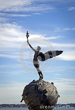 Historic bronze sculpture, Jacksonville Florida Stock Photo