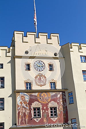 The historic Brucktor gate in Wasserburg Stock Photo