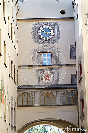 The historic Brucktor gate in Wasserburg Stock Photo