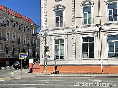 Vladivostok, Russia, September, 02, 2023. The historic building is the former city hall. 57 Svetlanskaya street Editorial Stock Photo