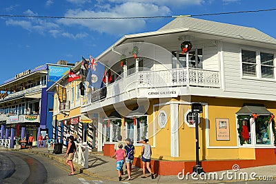 Historic building in George Town, Cayman Islands Editorial Stock Photo