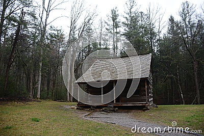 Historic building in the Great Smoky Mountain Stock Photo