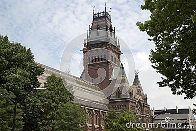 Historic building in Harvard university Cambridge Stock Photo