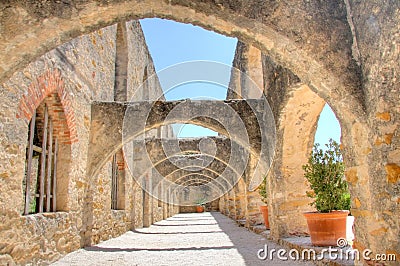 Historic building Mission in San Antonio Stock Photo