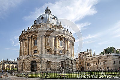 The historic building is part of Oxford University Library. Stock Photo