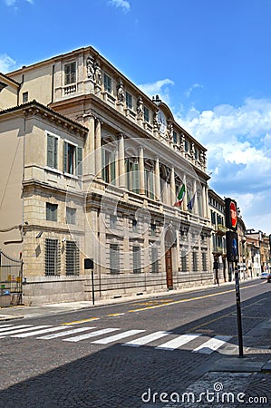 Historic Building in verona Stock Photo