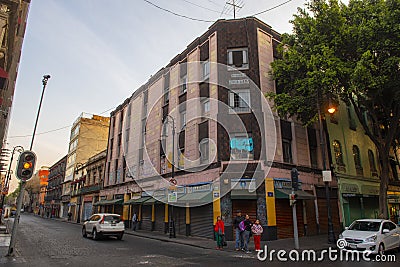 Calle de Tacuba Street in Mexico City, Mexico Editorial Stock Photo