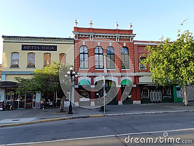 Historic buildings in downtown Victoria, Canada Editorial Stock Photo