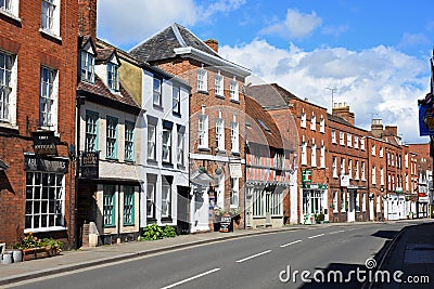 Historic Buildings, Tewkesbury, Gloucestershire, UK Editorial Stock Photo