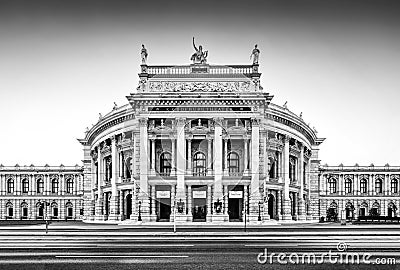 Historic Burgtheater (Imperial Court Theatre) in Vienna, Austria Stock Photo