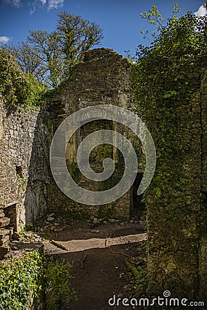 The historic Candleston Castle, Merthyr Mawr near Bridgend, South Wales. Stock Photo