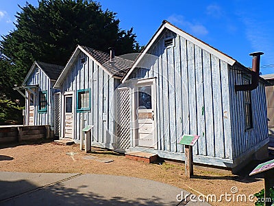 Historic Cannery Row Worker Shacks Stock Photo