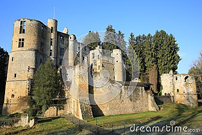 Historic Castle Beaufort in Luxembourg Stock Photo