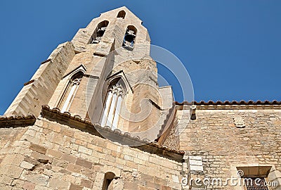 Historic castle church in Morella, Castellon - Spain Stock Photo