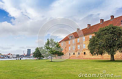 Historic castle in the old town of Sonderborg Stock Photo