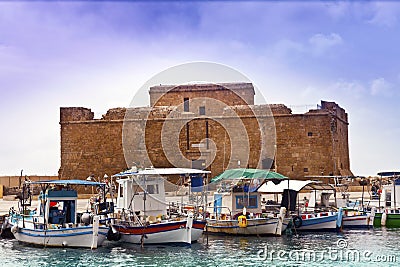 Historic castle in Paphos, Cyprus. Stock Photo