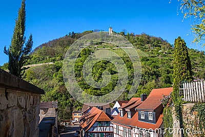 Historic castle starkenburg near heppenheim germany Stock Photo