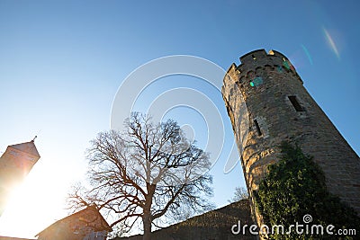 Historic castle starkenburg near heppenheim germany Stock Photo