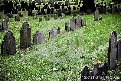 Historic Cemetery Boston Editorial Stock Photo