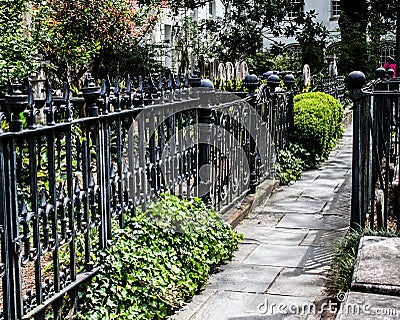 Historic Cemetery at St. Michael's Church, Charleston, SC. Editorial Stock Photo