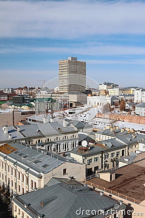 Historic center of city, top view. Kazan, Russia Stock Photo