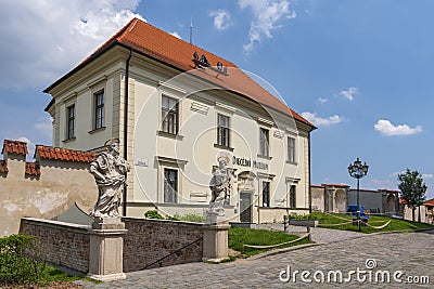 Historic Center of the Moravian Metropolis Brno with the Diocesan Museum Building, Czech Republic Editorial Stock Photo