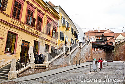 Historic center of Sibiu Editorial Stock Photo