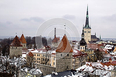 The historical center of Tallinn Stock Photo