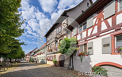 Historic centre of Vogtsburg-Burkheim, Kaiserstuhl Stock Photo