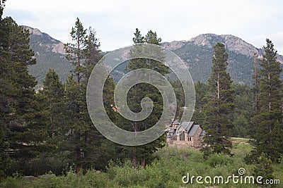 Historic chapel in Colorado, Rocky Mountains Editorial Stock Photo