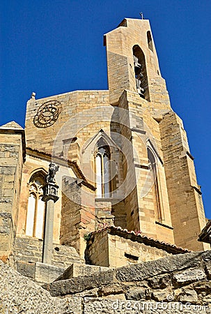 Historic church in Morella, Castellon - Spain Stock Photo