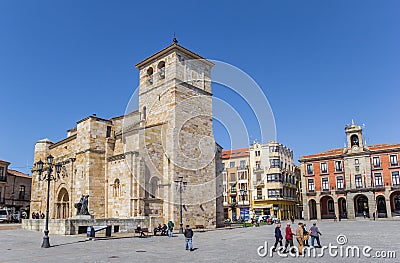 Historic church of San Juan in the center of Zamora Editorial Stock Photo