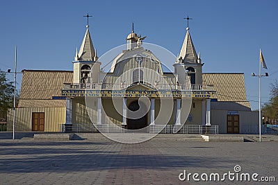 Historic church in Tirana in the Atacama Desert Editorial Stock Photo