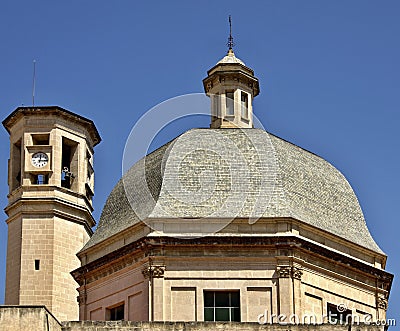 Tower church San Mauro in Alcoy, Alicante - Spain Stock Photo