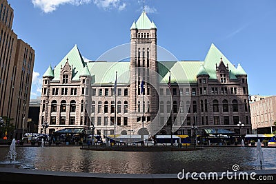 Historic City Hall in Minneapolis, Minnesota Editorial Stock Photo