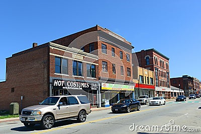 Historic commercial buildings, Webster, MA, USA Editorial Stock Photo