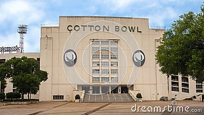 Historic Cotton Bowl Stadium in Fair Park in Dallas, Texas. Editorial Stock Photo