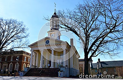 Historic Courthouse in Old Town, Warrenton, VA Stock Photo