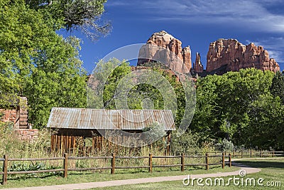 Historic Crescent Moon Ranch State Park in Sedona Arizona Stock Photo