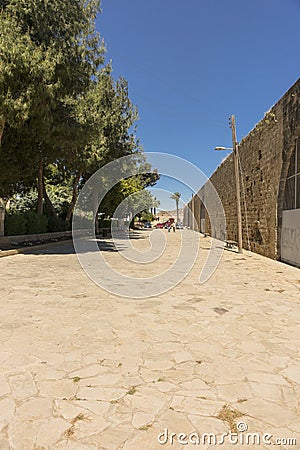 Othello Castle in Harbour of Famagusta. Cyprus Editorial Stock Photo