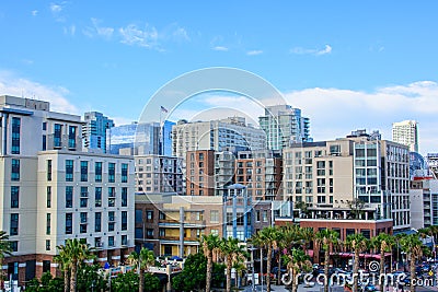 Historic district Gaslamp Quarter, San Diego, California, USA Stock Photo